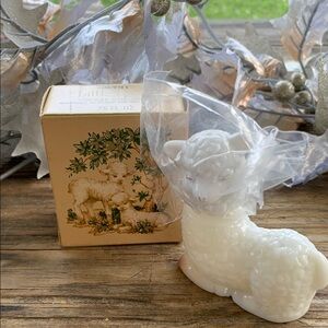 Vintage Avon’s adorable White Topaze Cologne bottled in sweet lamb.